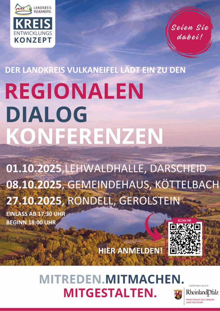 Plakat Ankündigung regionale Dialogkonferenzen